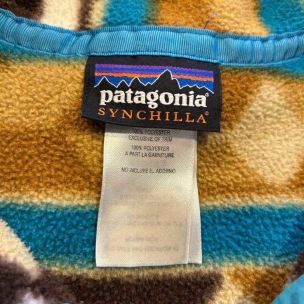 Patagonia Synchilla RARE Snap-T Fleece Aztec‎ Tribal Southwestern Printed Small - Picture 5 of 7